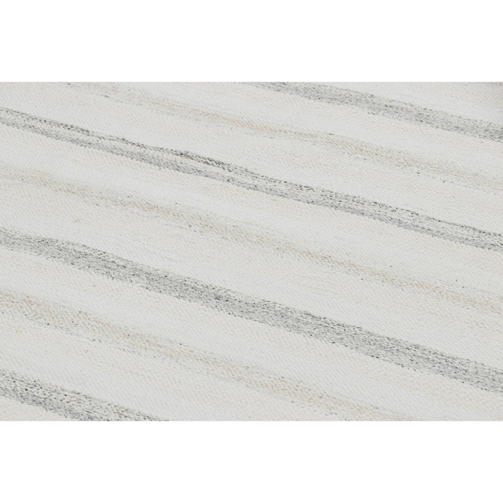 Light Grey Swedish Inspired Flatweave Wool Rug - 9'10" x 14'