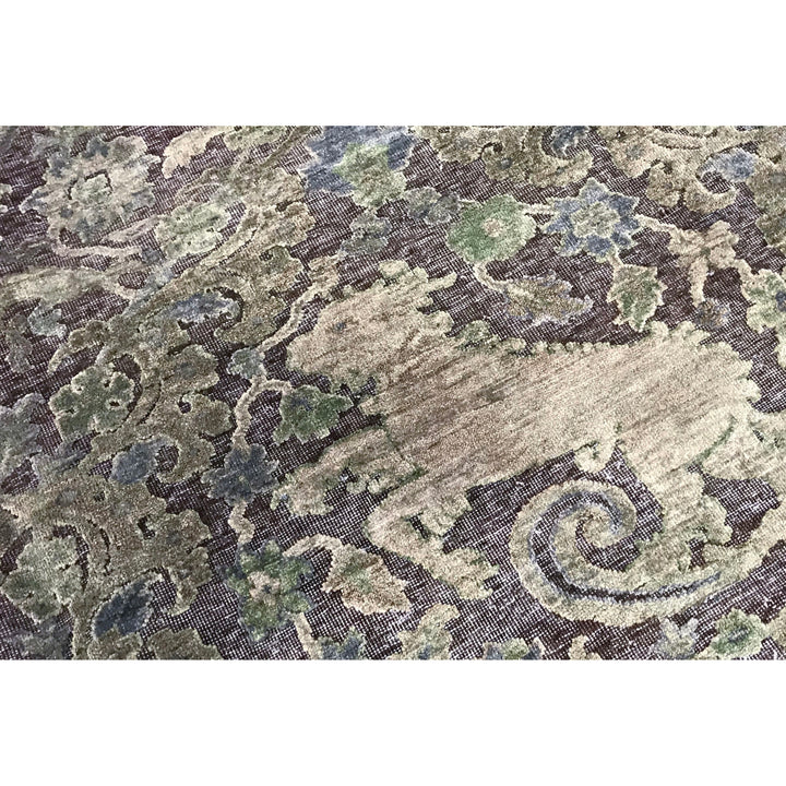 Sage Transitional Silk Wool Blend Rug - 10'1" x 13'9"