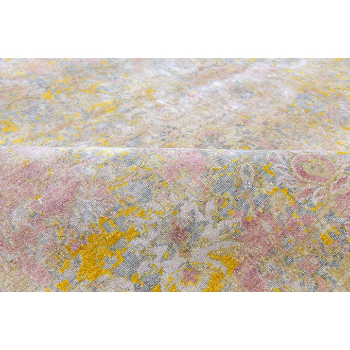 Multicolored Transitional Silk Wool Blend Rug - 10' x 14'1"