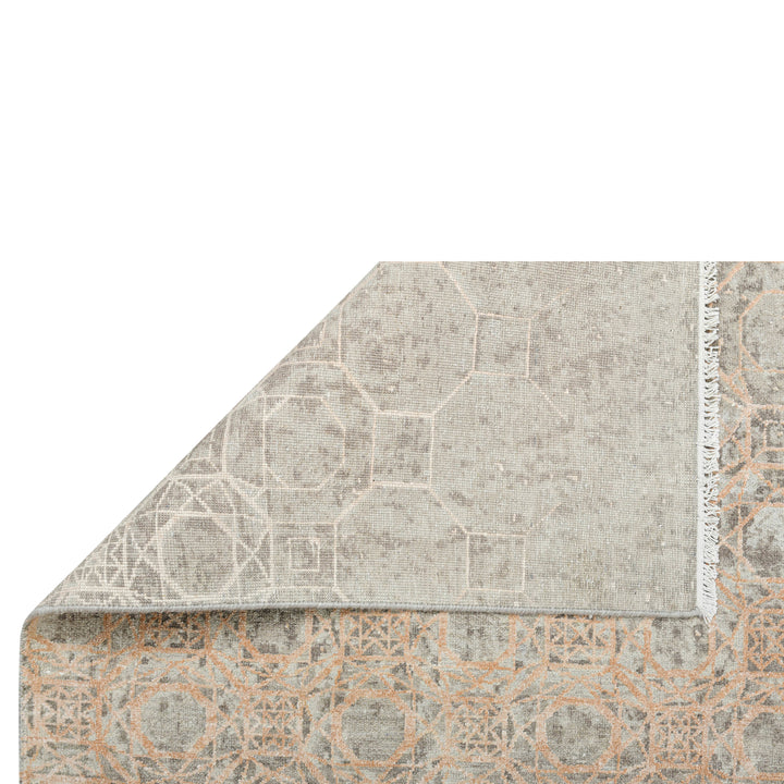 Copper Transitional Silk Wool Blend Rug - 10' x 13'10"