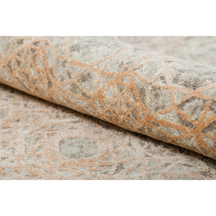 Copper Transitional Silk Wool Blend Rug - 10' x 13'10"