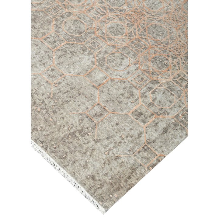Copper Transitional Silk Wool Blend Rug - 10' x 13'10"