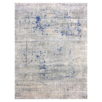 Blue Contemporary Silk Wool Blend Rug - 8'10" x 12'2"