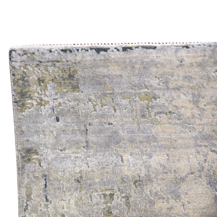 Blue Contemporary Silk Wool Blend Rug - 8'10" x 12'2"