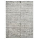 Silver Contemporary Wool Art Silk Blend Rug - 12'2" x 14'10"