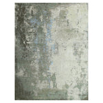 Green Contemporary Wool Silk Blend Rug - 9' x 12'