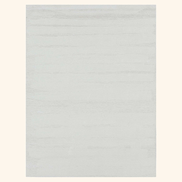White Solid Wool Rug - 10' x 14'