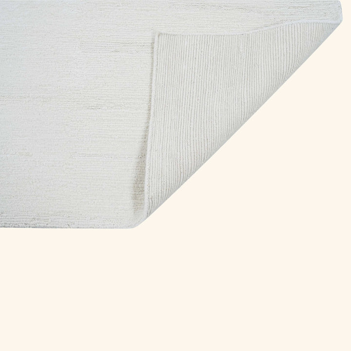 White Solid Wool Rug - 10' x 14'
