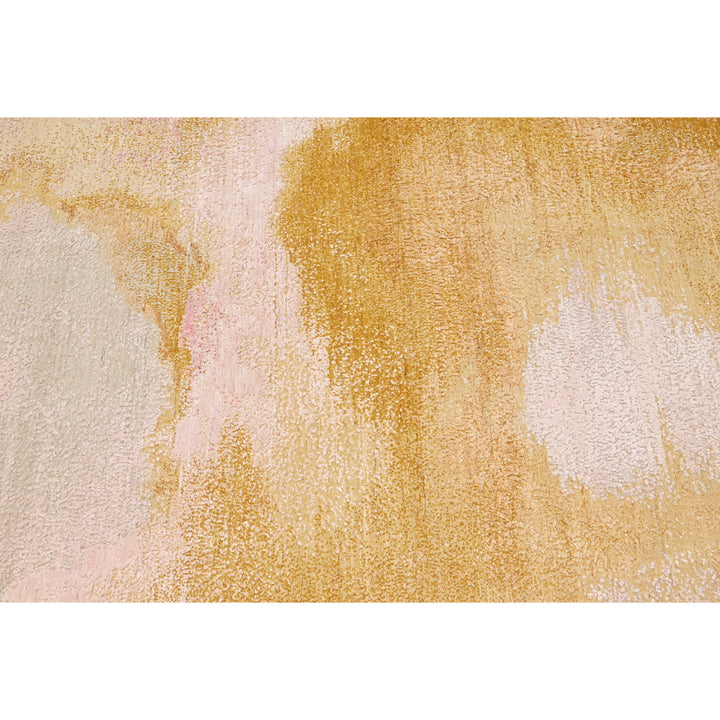 Gold Contemporary Silk Wool Blend Rug - 10'1" x 14'4"