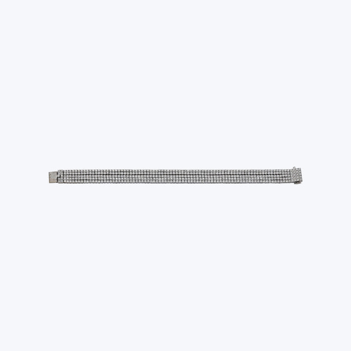 Contemporary five-row 18KWG 10.82 ct. Diamond Bracelet