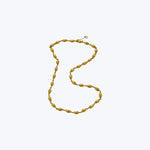 Vintage Portuguese 18KYG Textured Bead Chain