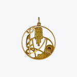 Gubelin Vintage 18KYG Neptune/Aquarius Pendant