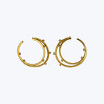 Tiffany & Co. 18KYG Diamond Double Hoop Earrings