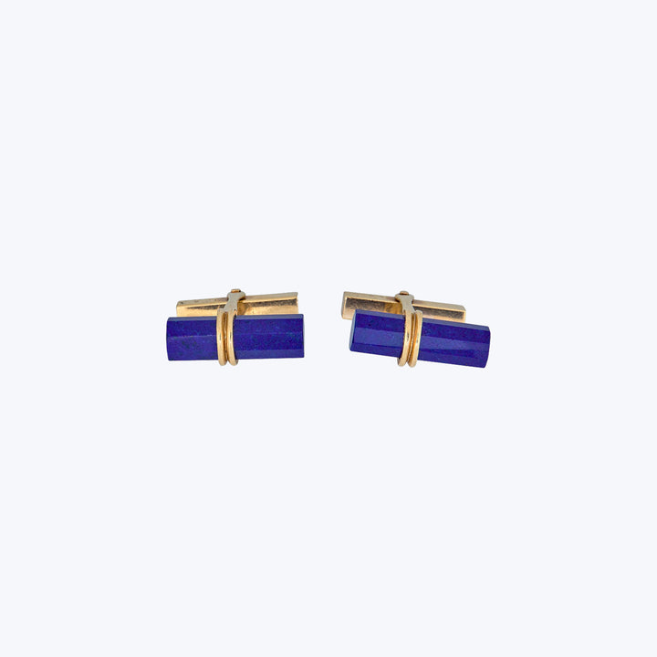 Tiffany & Co. Vintage 14KYG and Lapis Lazuli Cufflinks