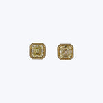 Jewels by Grace 0.72 ct. Yellow Diamond Asscher-Cut Studs