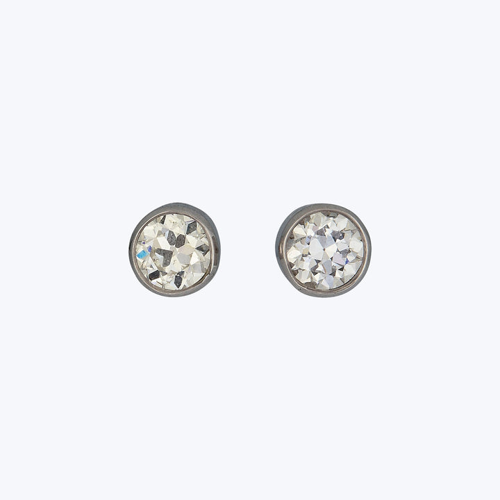 Jewels by Grace 0.93 ct. Old European Cut Diamond Studs