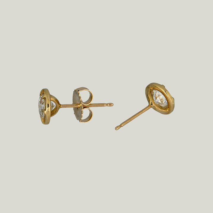Jewels by Grace 1.16 ct. Old European Cut Diamond Collet Studs
