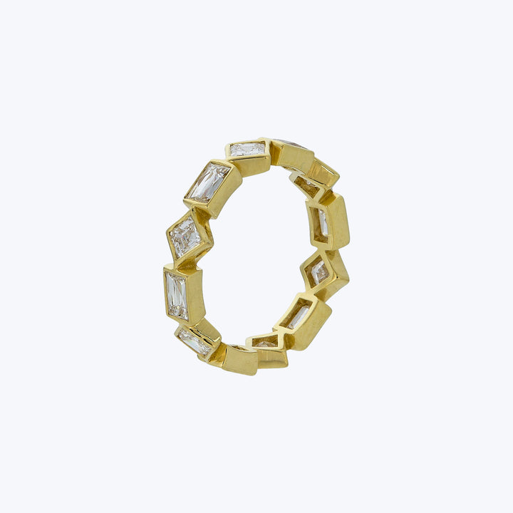 Jewels by Grace 18KYG 1.81 ct. French and Asscher Cut Diamond Eternity Band