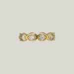 Jewels by Grace 18KYG 1.88 ct. Old Euro Cut Diamond Navette Eternity Band