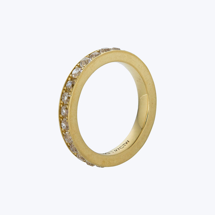 Jewels by Grace 18KYG 1.97 ct. Old Mine Cut Diamond Eternity Band