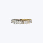 Jewels by Grace 18KYG + Plat 2.65 ct. Emerald Cut Diamond Yin-Yang Eternity Band