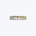 Jewels by Grace 18KYG + Plat 2.58 Emerald Cut Diamond Yin-Yang Eternity Band