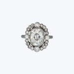 Belle Epoque 18KWG 3.88 ct. Total Weight Old Mine Cut Diamond Ring