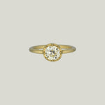 Jewels by Grace 18KYG 0.93 ct. Old Mine Cut Diamond Collet Solitaire