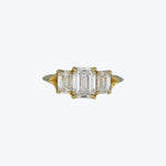 Jewels by Grace 18KYG 2.35 ct. Emerald Cut Diamond Trilogy Ring