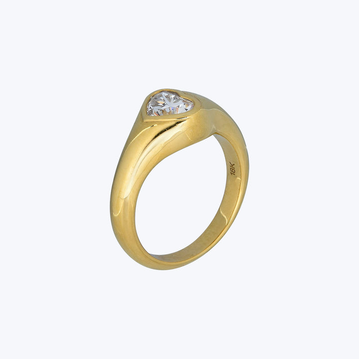 Jewels by Grace 18KYG 1.01 ct. Heart Shape Diamond Solitaire