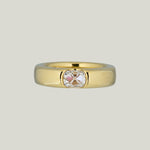 Jewels by Grace 18KYG 0.95 ct. Old Mine Cut Diamond Chunky Band