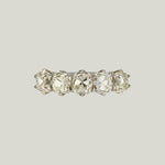 Jewels by Grace Platinum 2.65 ct. Old Mine Cut Diamond Five-Stone Band