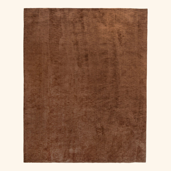 Toffee Texture Silk Rug 8x10