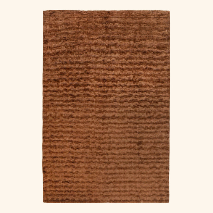 Toffee Texture Silk Rug 6x9