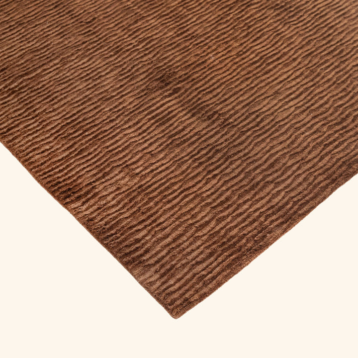 Toffee Texture Silk Rug 6x9