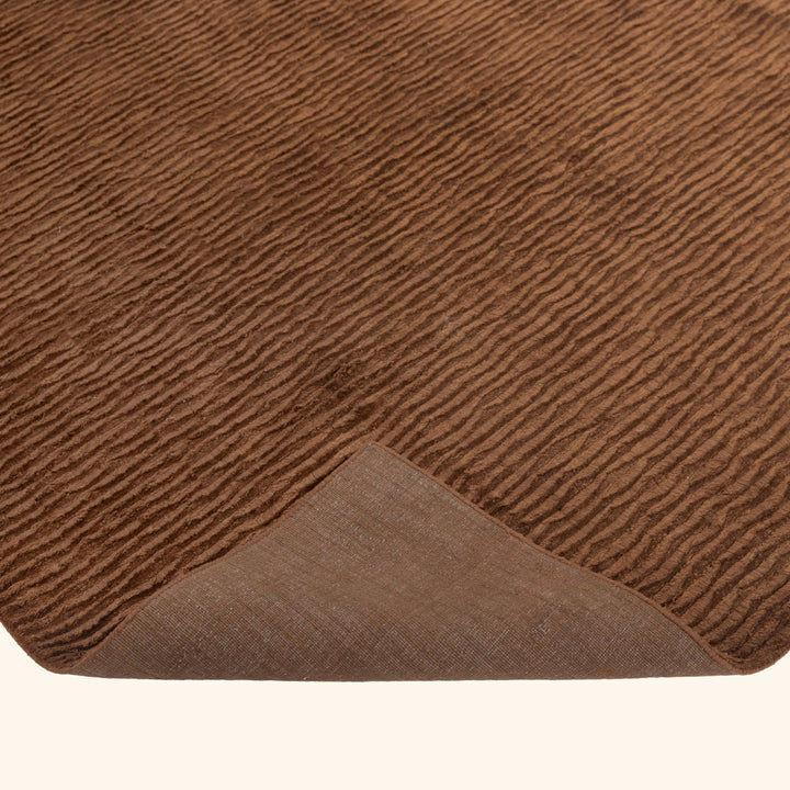 Toffee Texture Silk Rug 6x9
