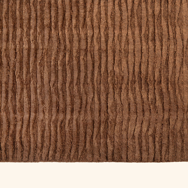 Toffee Texture Silk Rug 6x9