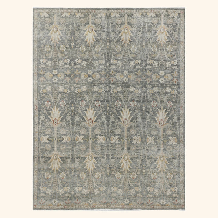 Grey Antique Revival Wool Rug - 8' x 10'