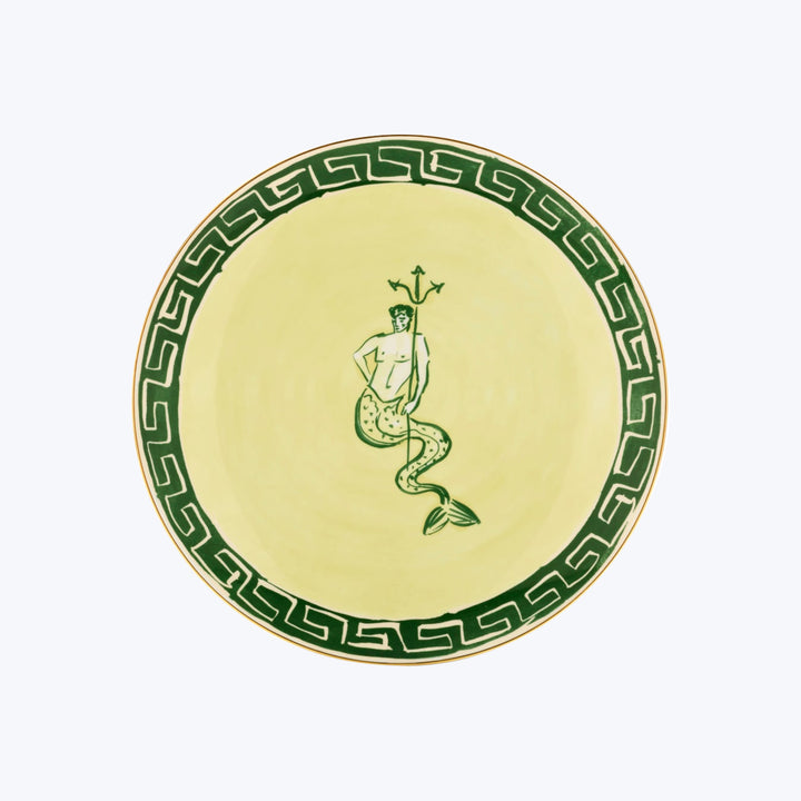 Il Viaggio di Nettuno Charger Plate Green & Yellow