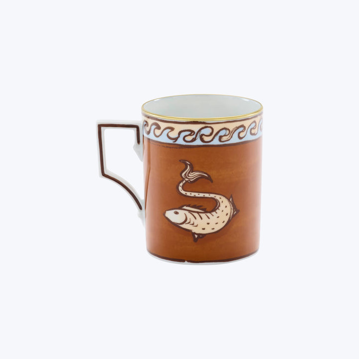 Il Viaggio di Nettuno Luna Mug Brown & Light Blue