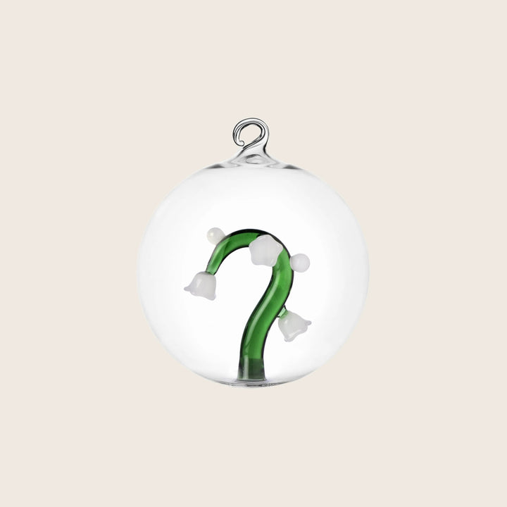 Botanica Christmas Ball Ornament White Flower