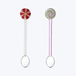 Nutcracker Set of 2 Lollipop Spoons Pink & White