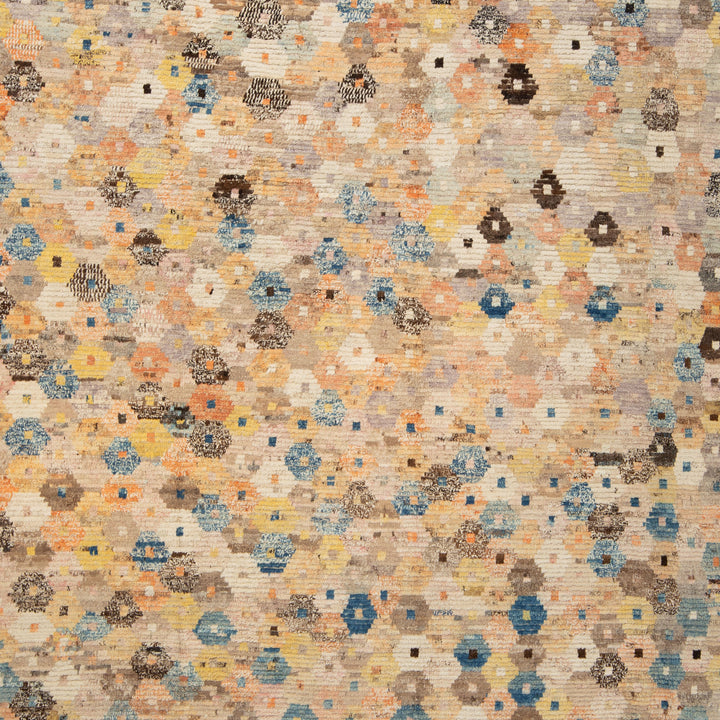 Multicolored Zameen Transitional Wool Rug - 9'5" x 12'0"