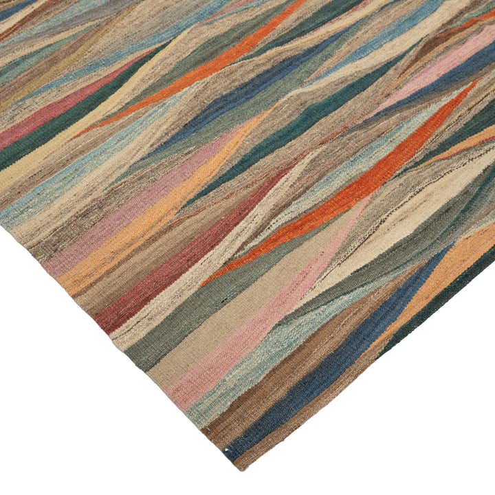 Transitional Kilim Wool Rug - 8'5" x 9'8"