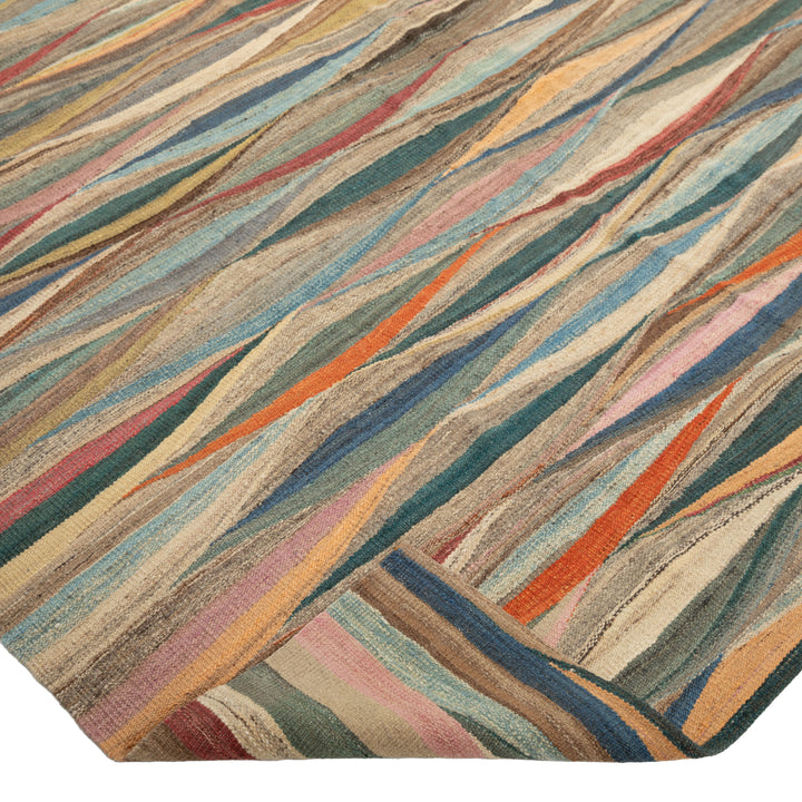 Transitional Kilim Wool Rug - 8'5" x 9'8"