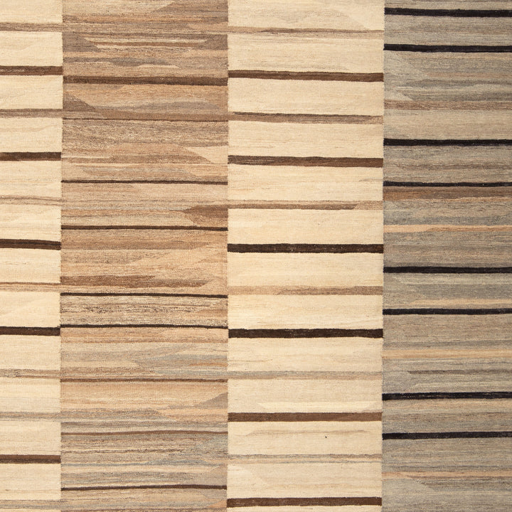 Transitional Kilim Wool Rug - 8'10" x 11'7"