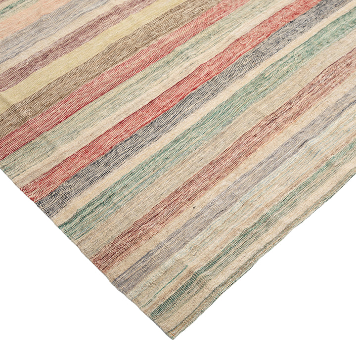 Transitional Kilim Wool Rug - 8'11" x 12'9"