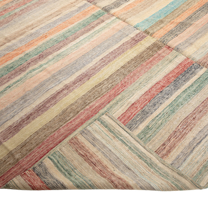 Transitional Kilim Wool Rug - 8'11" x 12'9"