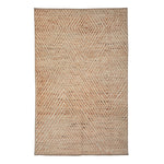 Beige Zameen Transitional Wool Rug - 5'10" x 8'11"