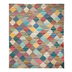 Transitional Kilim Wool Rug - 8'8" x 9'6"